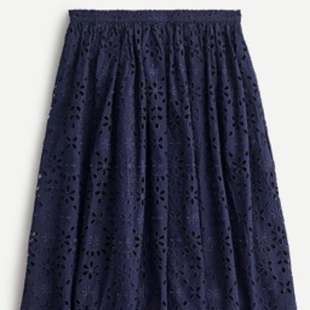 Full midi skirt in embroidered eyelet size 14